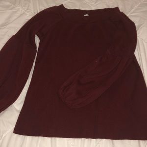 red off the shoulder top and size medium